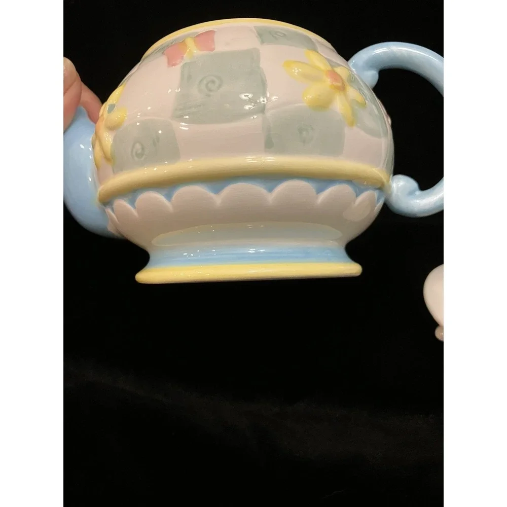 Vintage Oneida Country Bouquet Rainbow Garden Ceramic Teapot Discontinued
